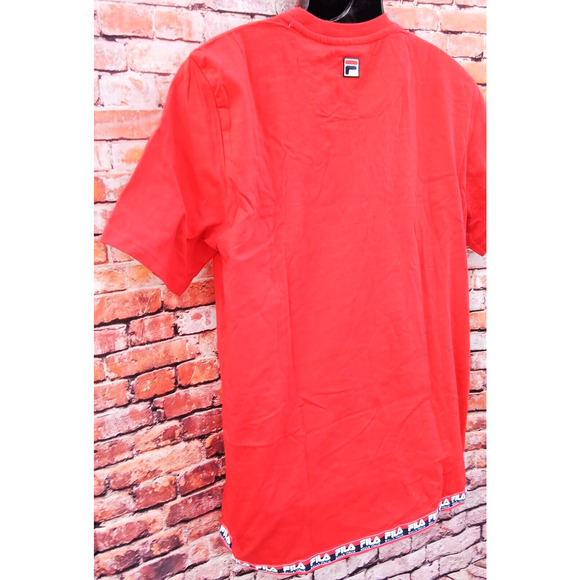 Fila Red Bella Italia Fila Spellout T-Shirt Fila Bottom Printed Special Design - Picture 5 of 8